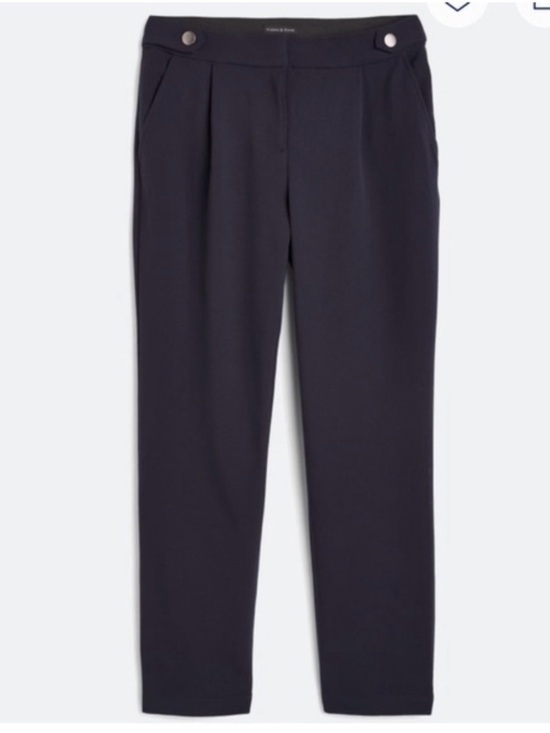 Violets & Roses Pants - Violets & Roses | Women’s High Rise Straight Pant | Work Pants in Navy | NWT